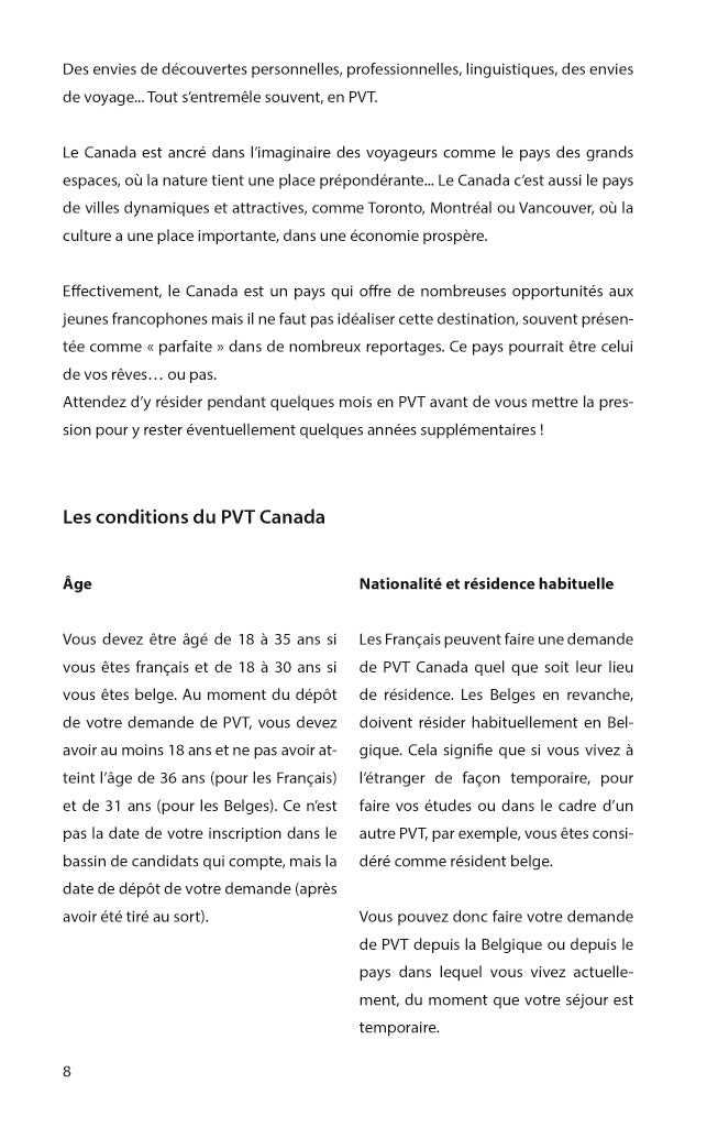 Le guide des pvtistes au Canada
