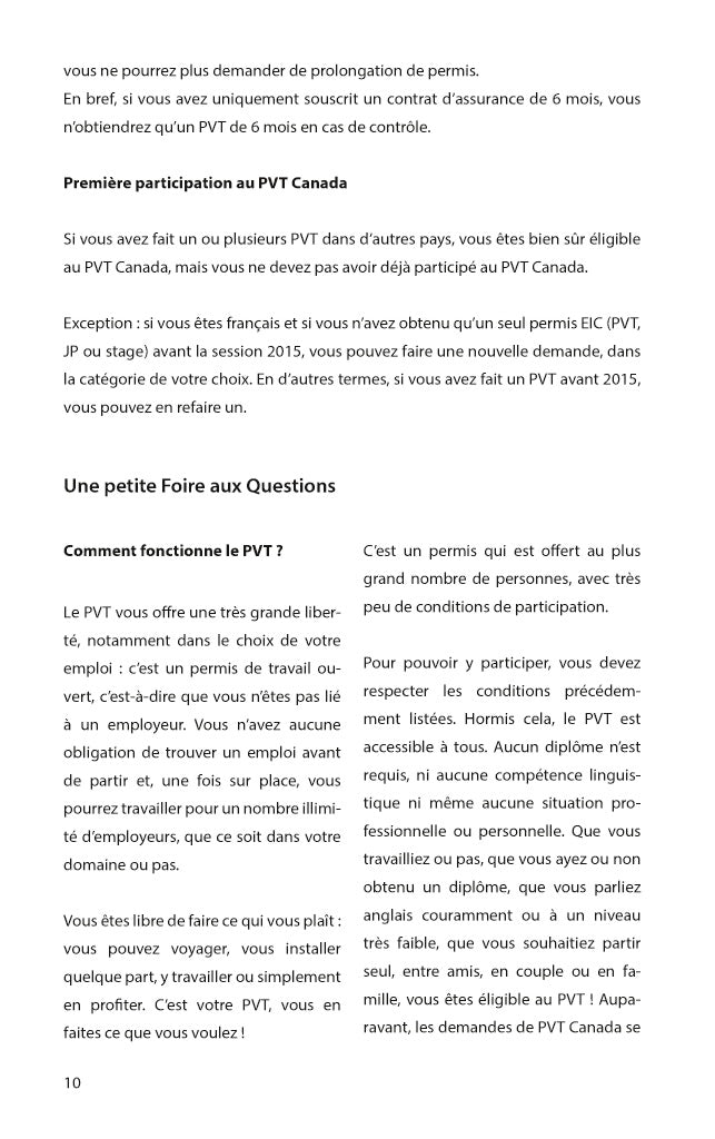 Le guide des pvtistes au Canada