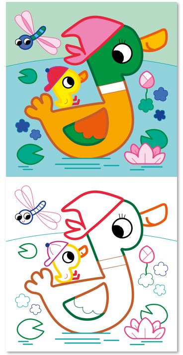 Je colorie sans déborder - La ferme