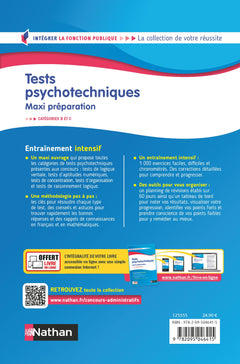 Tests psychotechniques - Maxi préparation - Concours de catégories B et C