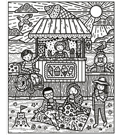 À la mer - La peinture magique