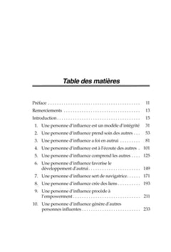 Devenez une personne d'influence - Jouez un rôle positif dans la vie des gens
