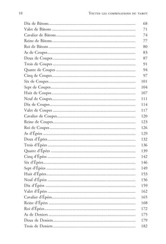 Toutes les combinaisons du Tarot