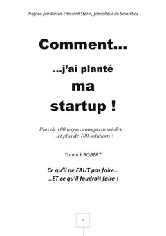Comment j'ai planté ma startup
