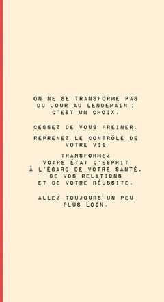 Un pas de plus chaque jour