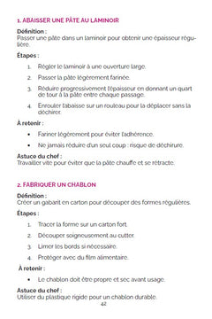 Mémo du Pâtissier