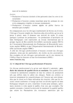 L'élevage professionnel d'insectes