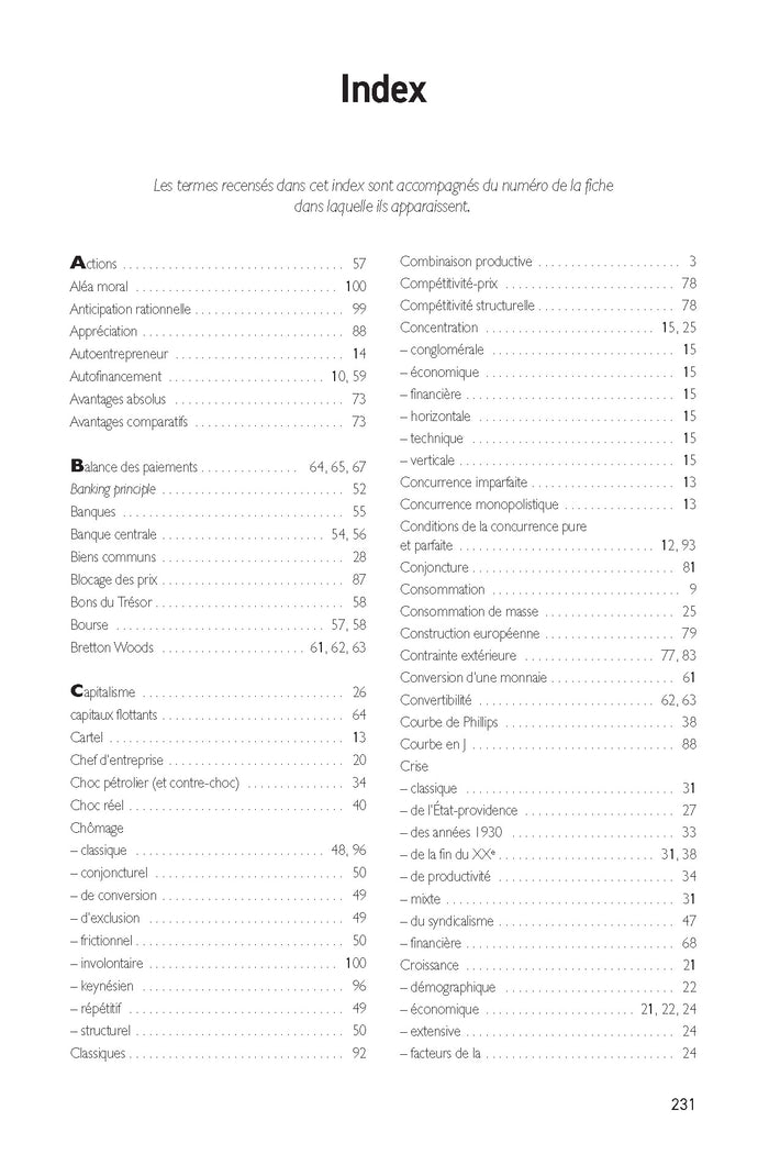 100 fiches pour comprendre les sciences économiques