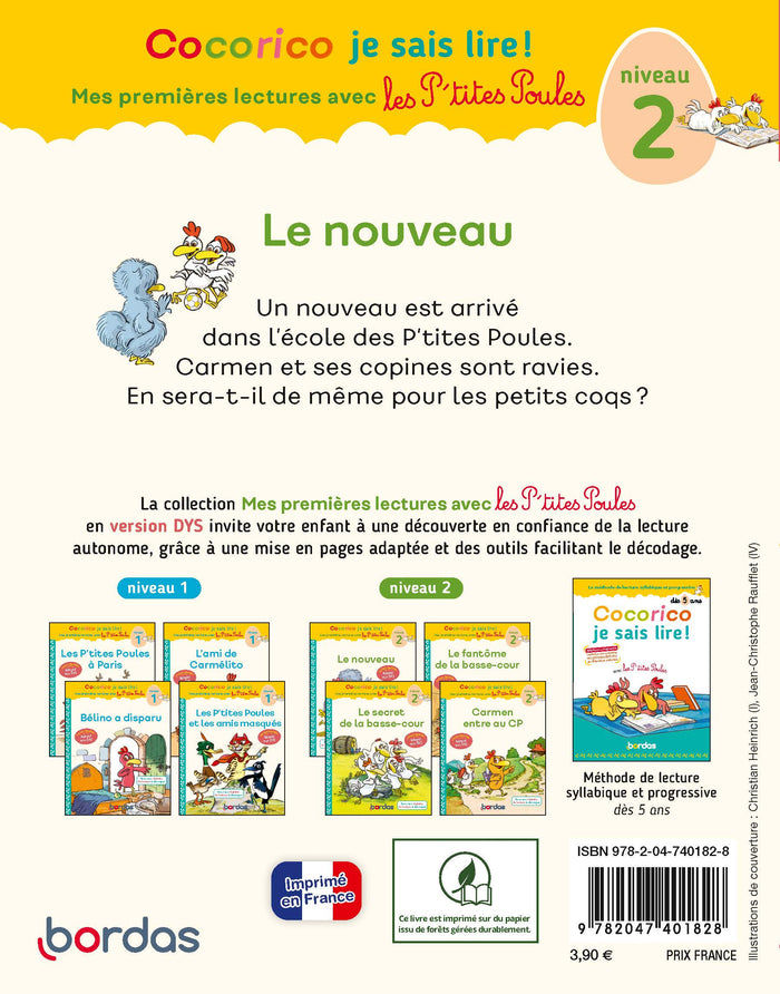 Cocorico Je sais lire ! premières lectures avec les P'tites Poules - Le nouveau