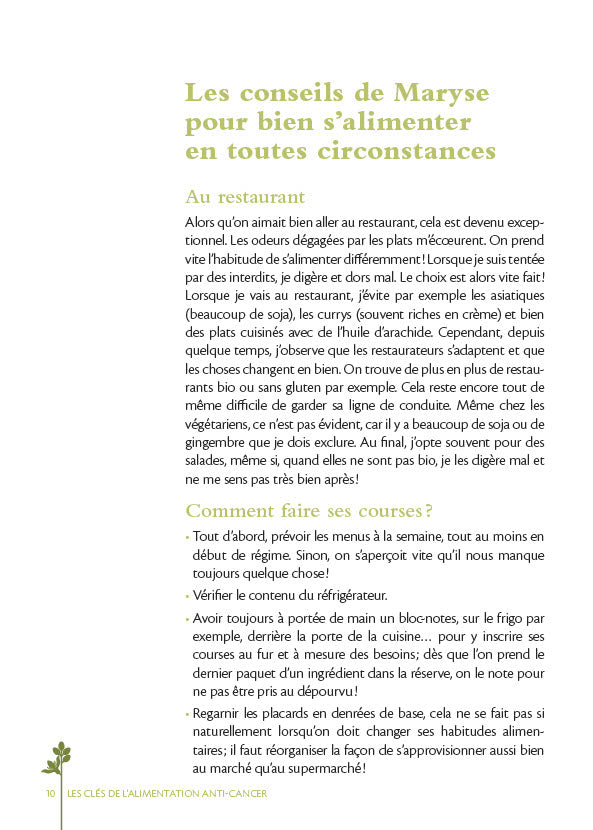 Les clés de l'alimentation anti-cancer