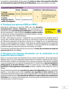 Réussir mon CRPE EPS et Projection dans le métier Admission concours L3 Oral 2026-2027