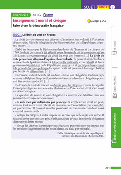 Annales Brevet Histoire Géographie Enseignement Moral et Civique 2025 - Corrigé