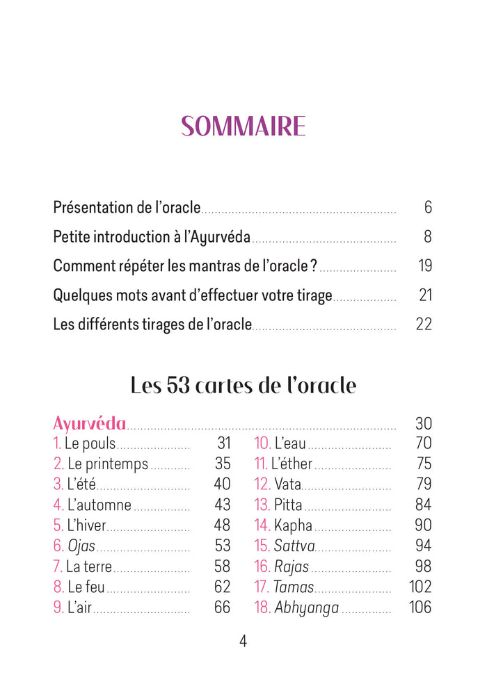 L'Oracle de l'Ayurvéda