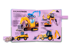 Un livre tout animé - Tracteurs et pelleteuses