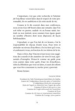 Visez l'excellence - Pour un bonheur permanent