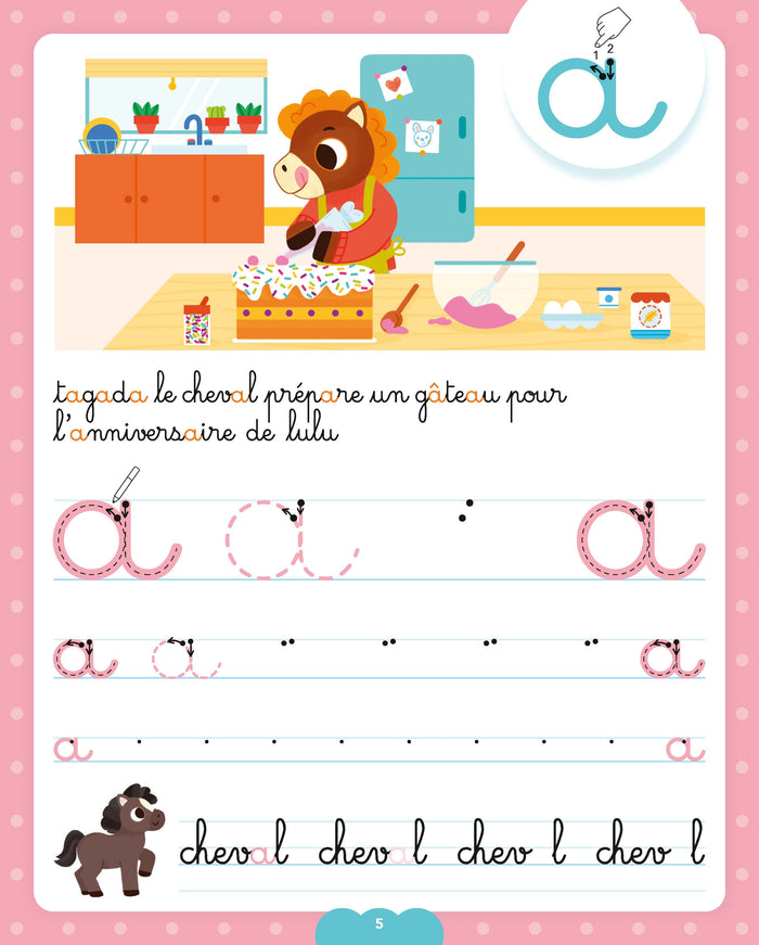 Les cahiers effaçables d'Olive - Mes premières lettres minuscules