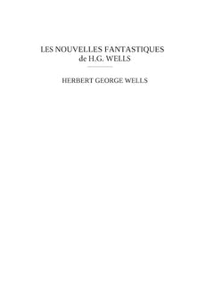 Les nouvelles fantastiques de H.G. WELLS