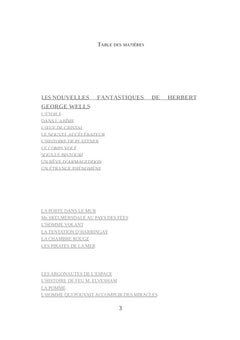 Les nouvelles fantastiques de H.G. WELLS