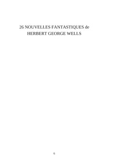Les nouvelles fantastiques de H.G. WELLS