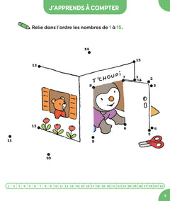 T'choupi Mes points à relier - Lettres et nombres 4-5 ans MS