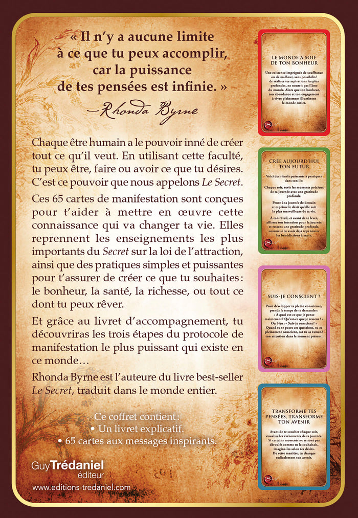 Le secret cartes de manifestation
