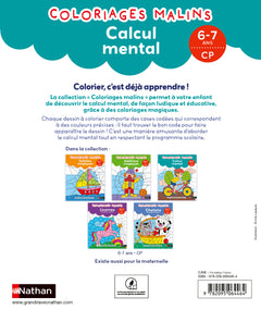 Calcul mental CP - Coloriages malins - Mathématiques 6-7 ans