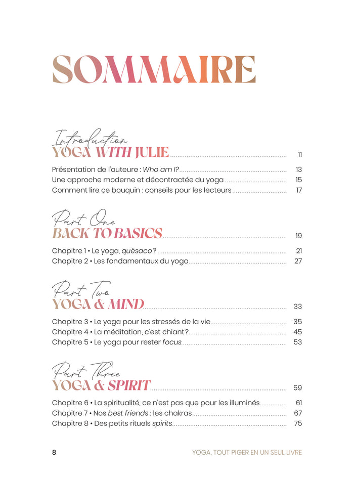 Yoga - Tout piger en un seul livre