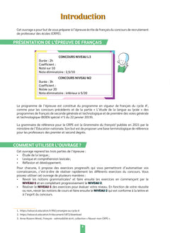 Réussir mon CRPE - Mon cahier d'entrainement Français