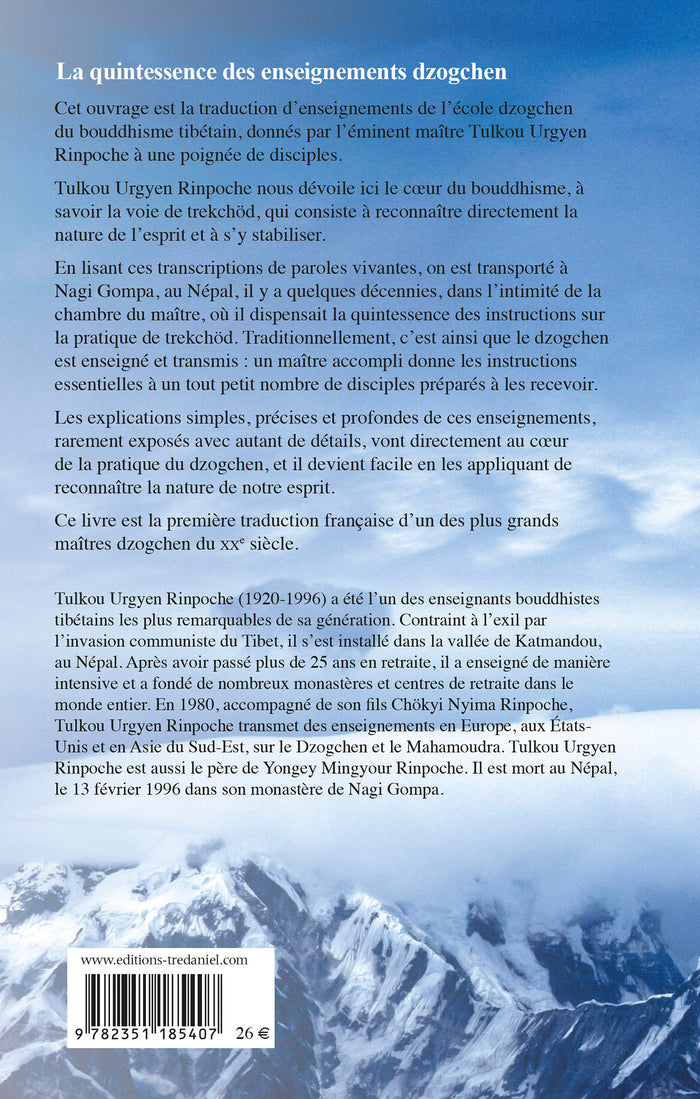 Instructions du coeur - La quintessence des enseignements dzogchen