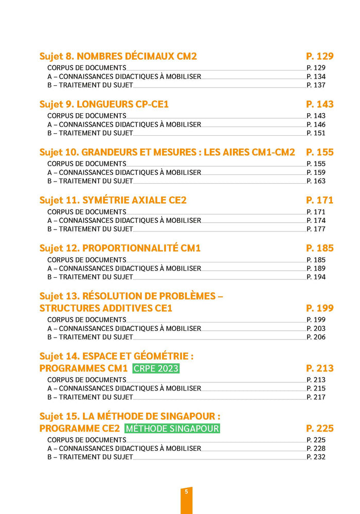 Réussir mon CRPE épreuve orale admission Maths