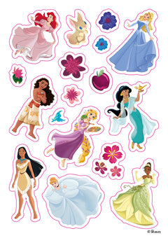 Disney Princesses - Colo avec stickers 3D