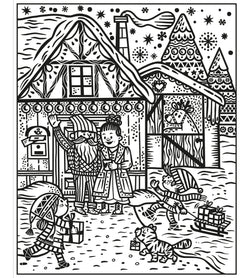 Le père Noël et ses lutins - La peinture magique - dès 5 ans