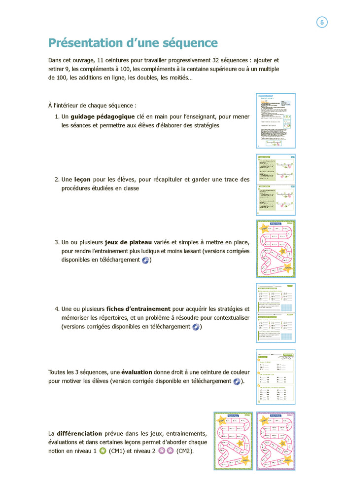 Calcul mental et ceintures de compétences CM