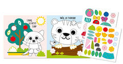 Mon P'tit Hemma - Mon coloriage avec gommettes en feutrine - Les bébés animaux
