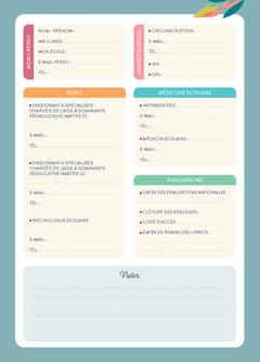 Mon cahier de suivi des élèves - Maternelle Elementaires