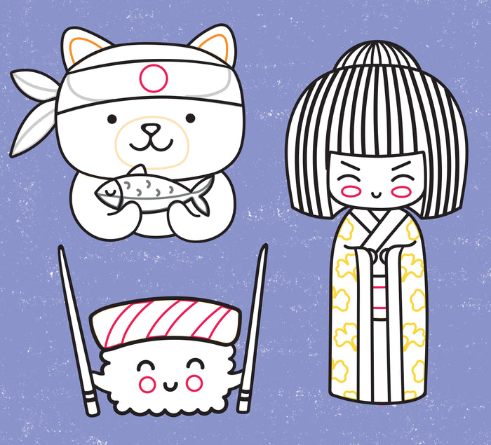 Mon gros cahier kawaii à colorier