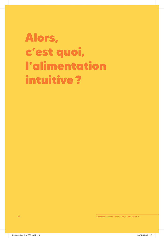 L'alimentation intuitive, c'est quoi ?