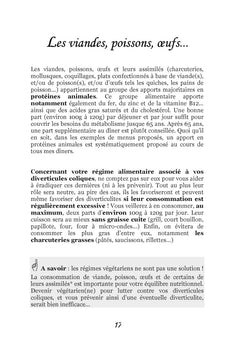Recettes et menus pour les diverticules coliques