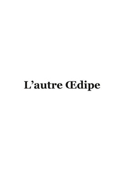 L'autre Oedipe