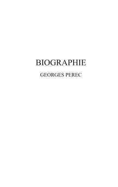 Fiche de lecture W ou le Souvenir d'enfance de Perec (Analyse littéraire de référence et résumé complet)