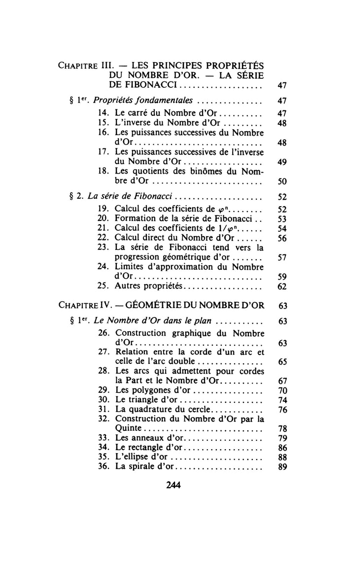 Le nombre d'or - Clé du monde vivant