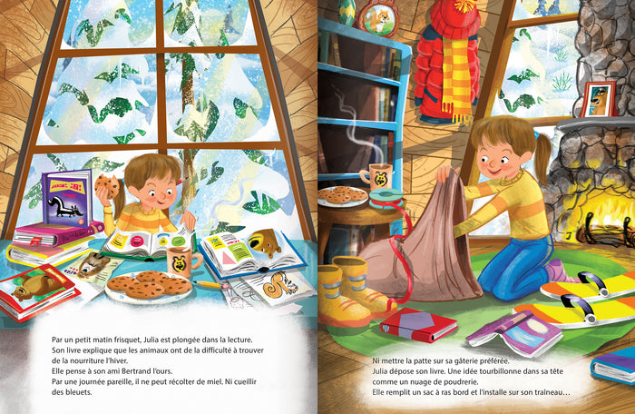 Petits coeurs sur la neige