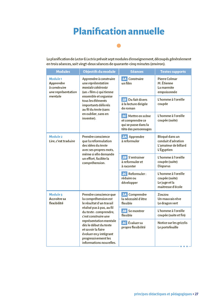 Lector et Lectrix Cycle 3