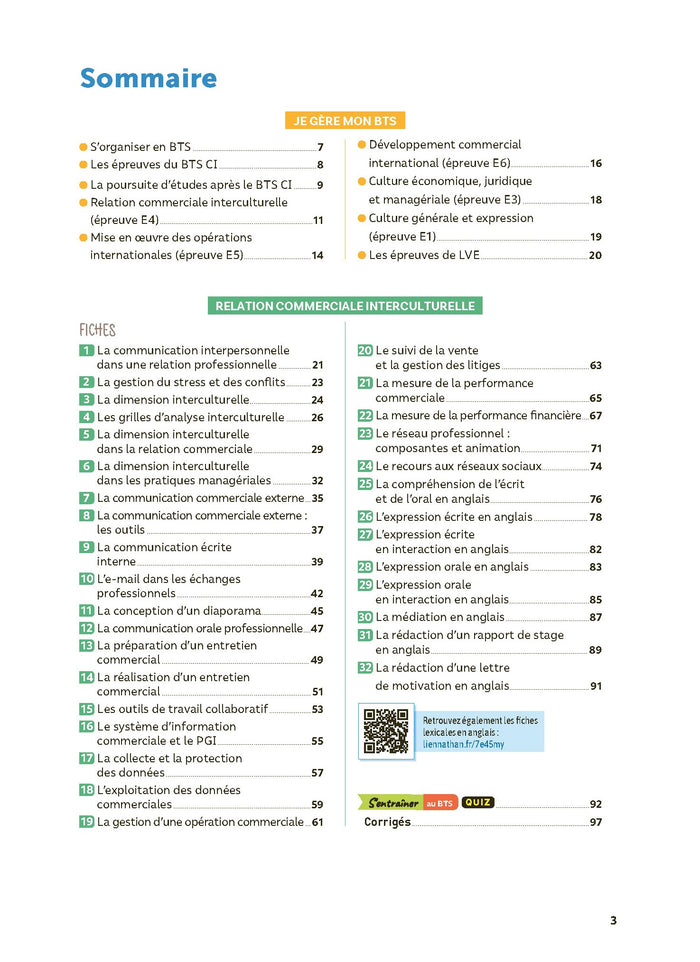 Toutes les matières BTS Commerce International - Réflexe N° 15