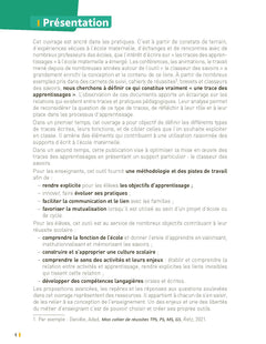 Construire les traces des apprentissages maternelle