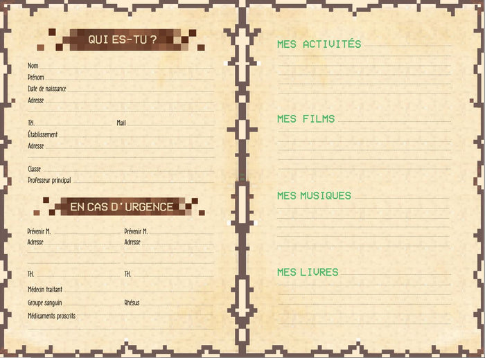 Agenda journal d'un noob 2024-2025