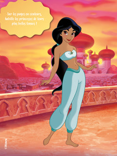 Disney Princesses - Je colorie mes amies - Mon grand carnet de styliste - Dressing de fête - avec stickers