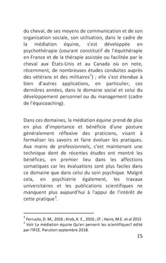 Pratique de la médiation équine