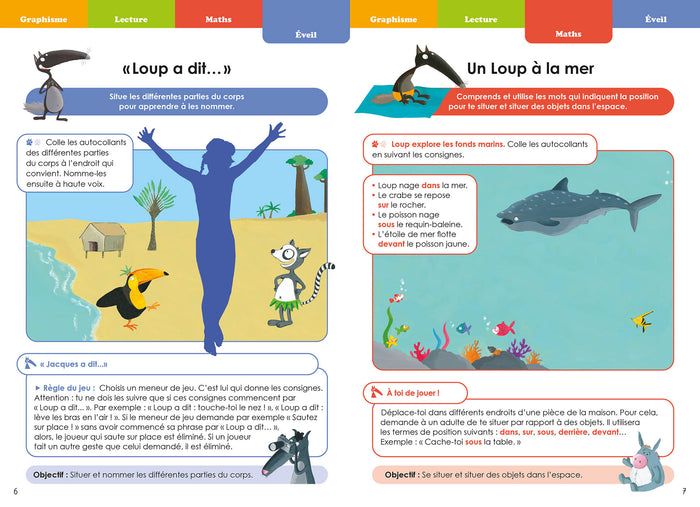 Je rentre en deuxième maternelle avec Loup