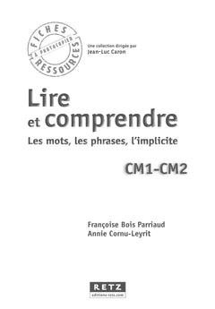 Lire et comprendre CM + Téléchargement